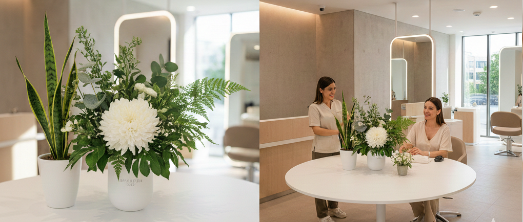 Centros y ramos de flor preservada